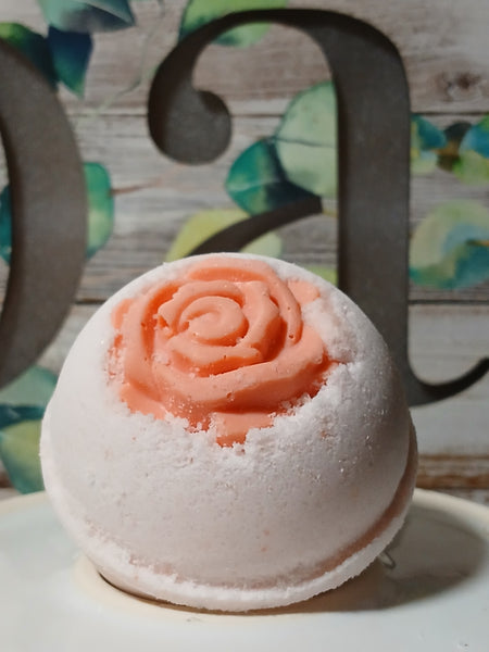 Nook and Candle Kiss from a rose bathbomb with rose soap fragrance in Topical fruit 3.4oz