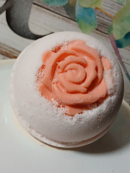 Nook and Candle Kiss from a rose bathbomb with rose soap fragrance in Topical fruit 3.4oz