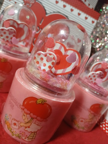 Nook and Candle Heart Globe Pillar Scented Candle 5.oz Cherrie pie Candle