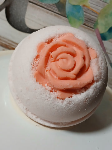 Nook and Candle Kiss from a rose bathbomb with rose soap fragrance in Topical fruit 3.4oz