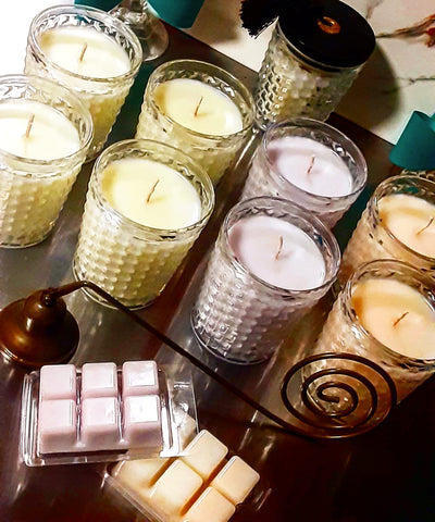 NOOK & CANDLE Luxury Candles 11.25oz fragrance 5th Avenue Crystal jar Gold lid candle melts sold separately